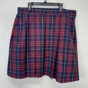 Dennis Uniform Girls Ward  Plaid Stitched Down Kick Pleat School Skirt Junior 15
